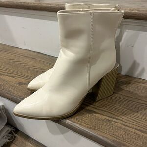 White Heeled Booties